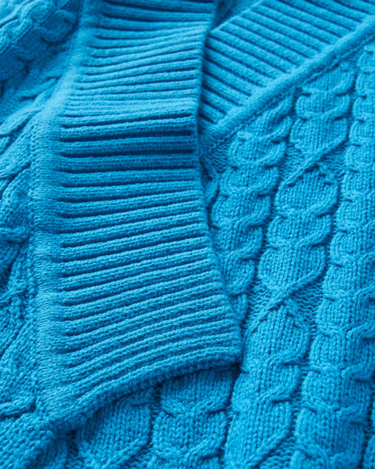 Homely Knitted Cardigan - Bluejay - Flatlay