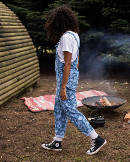 Meadows Cotton Corduroy Dungarees - Seaweed Blue Steel - Lifestyle