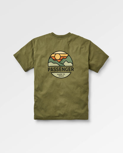 Laidback Relaxed Fit T-Shirt - Khaki - Flatlay