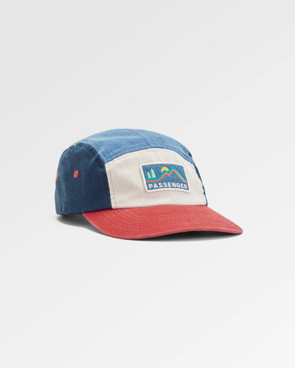 Made To Roam 5 Panel Cap - Moonlight Blue Multi - Flatlay