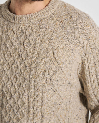 Sandbar Merino Wool Blend Jumper - Oatmeal - Studio Model