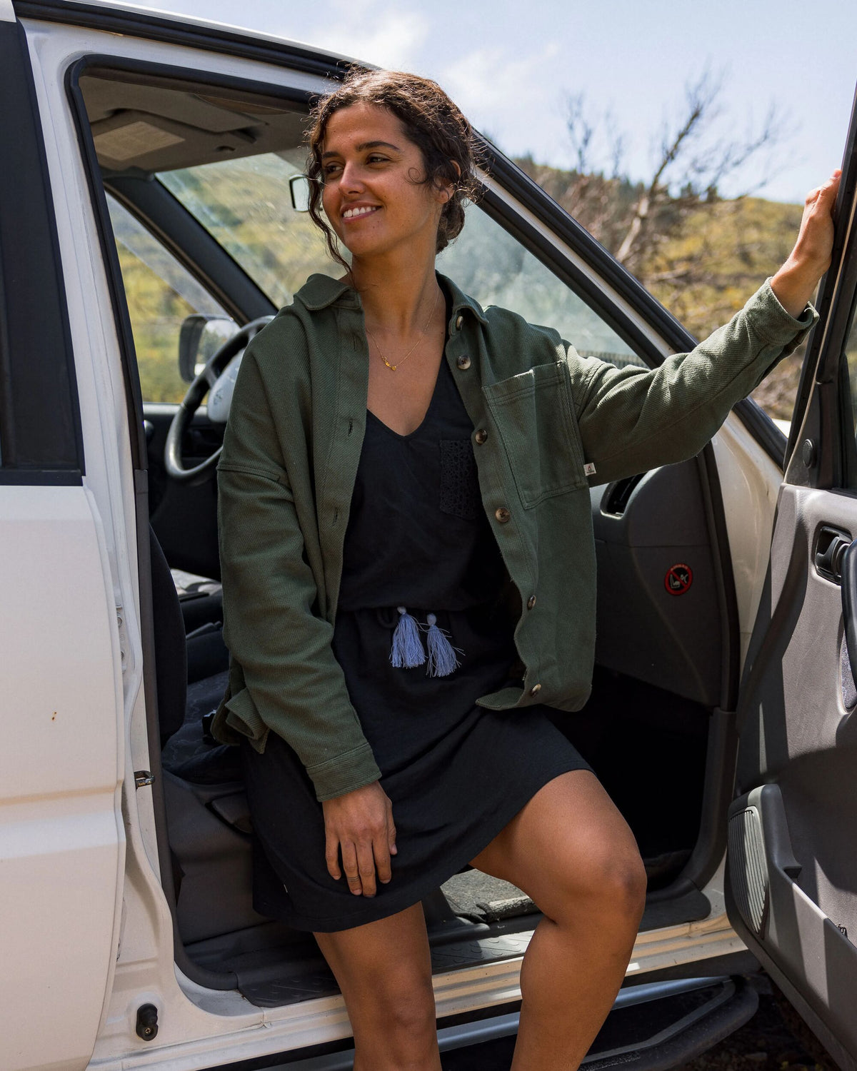 Maya Twill Overshirt - Wild Green - Lifestyle