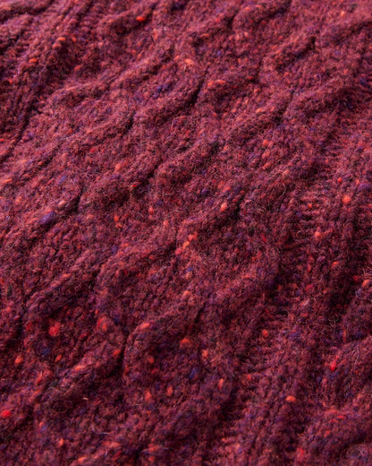 Sandbar Merino Blend Knitted Jumper - Fig - Flatlay