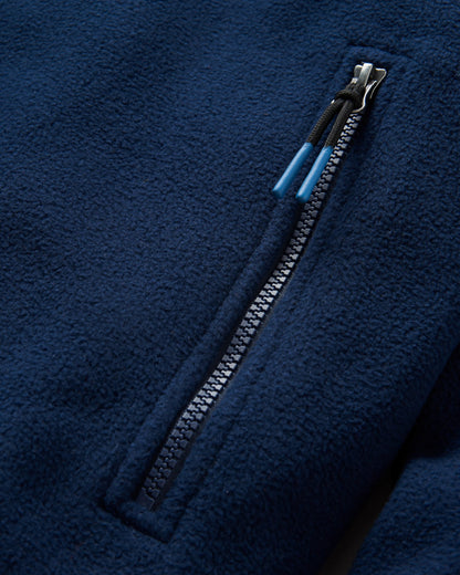 Caspian 1/2 Zip Polar Fleece - Rich Navy - Flatlay