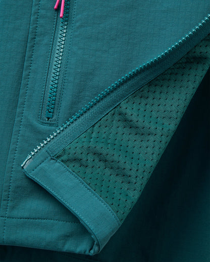 Trailscape Women's Lightweight Softshell Jacket - Mediterranean/ Ocean Teal - Flatlay