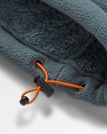 Loch Hooded Polar Fleece - Sunset Orange/Storm Grey - Flatlay