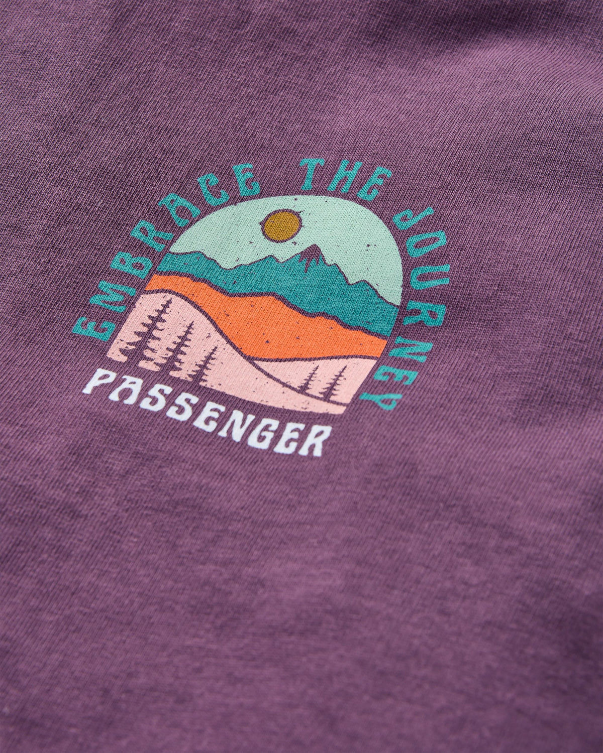 Outlook Oversized T-Shirt - Deep Plum - Flatlay