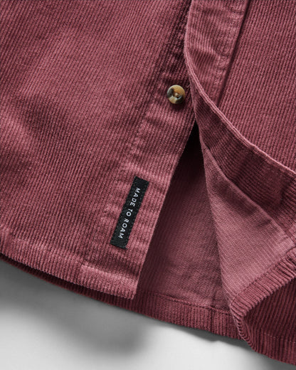 Backcountry Cord Shirt - Crushed Berry - Flatlay