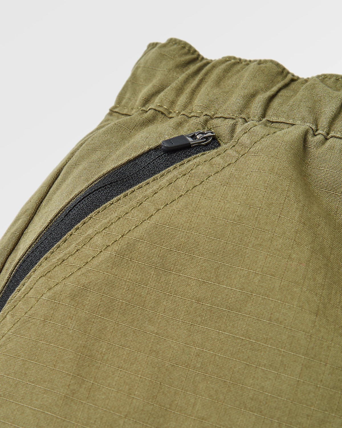 Rif-Raf Cotton Ripstop Trouser - Khaki - Flatlay