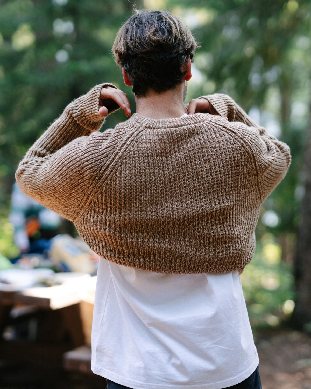 Fog Knitted Jumper - Stone - Lifestyle