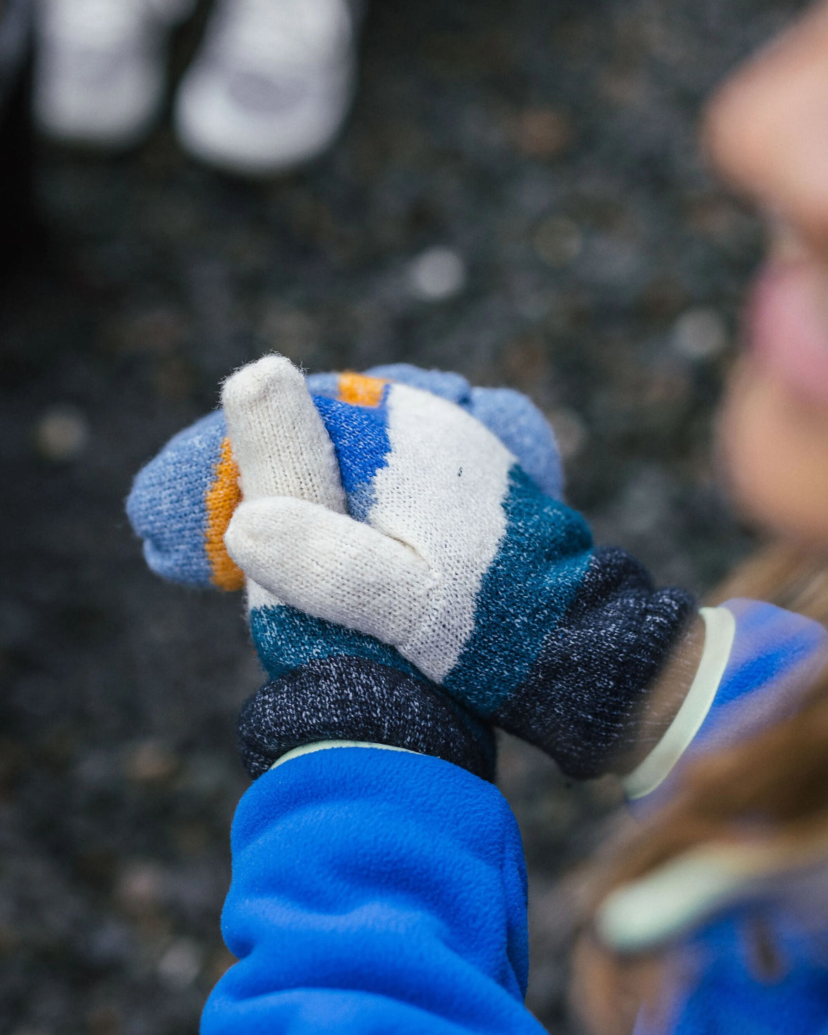Scenic Fleece Lined Mittens - Scenic Orange - Lifestyle