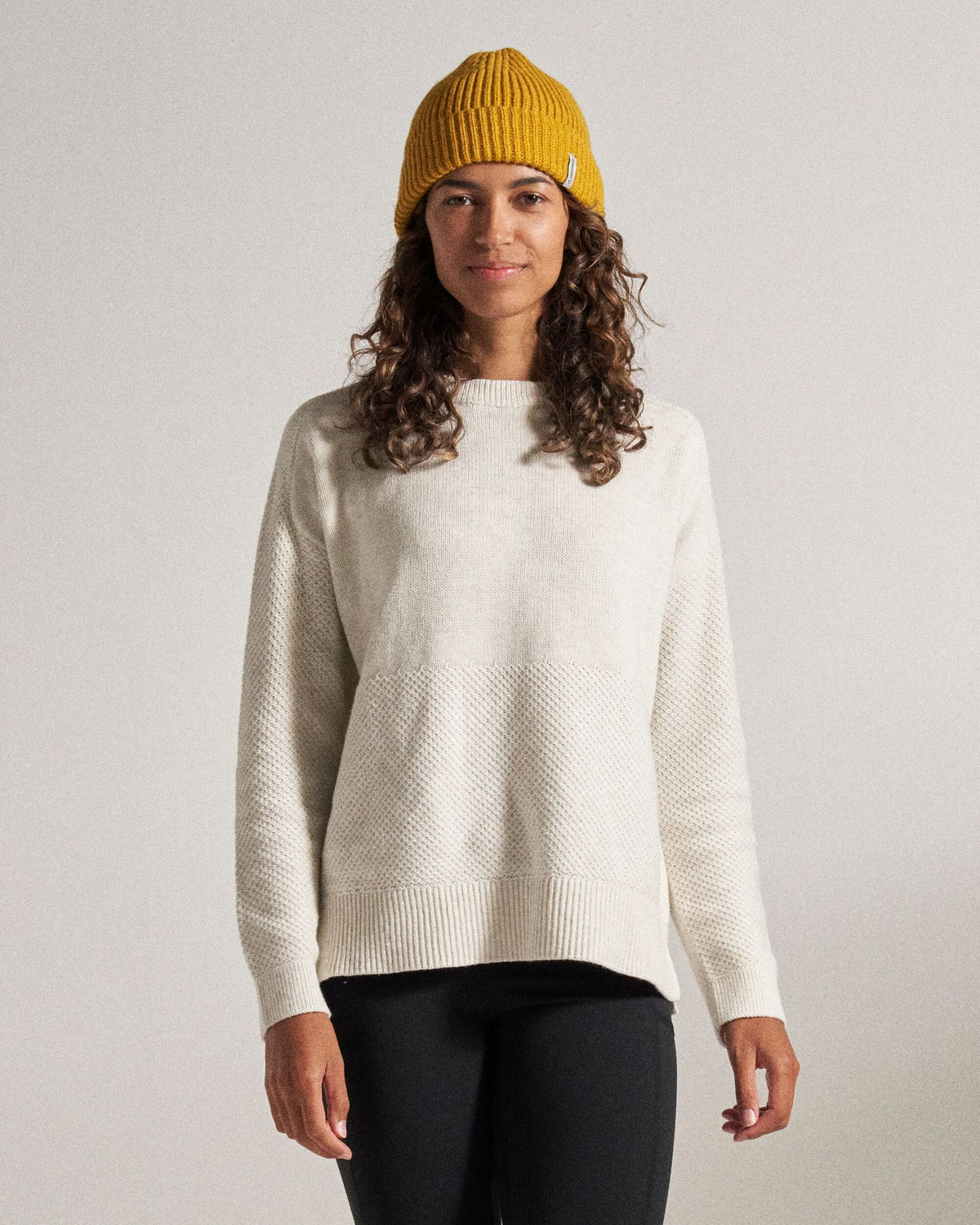 Cove Knitted Jumper - Off White - Studio Model