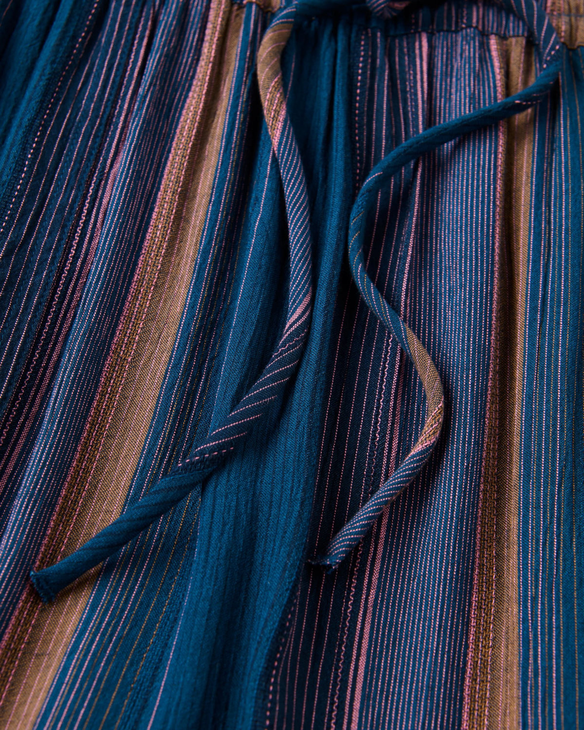 Someday Woven Trouser - Dark Denim Multi Stripe - Flatlay