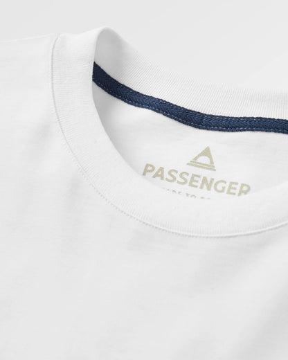 Roamer Patch Relaxed Fit T-Shirt - White - Flatlay