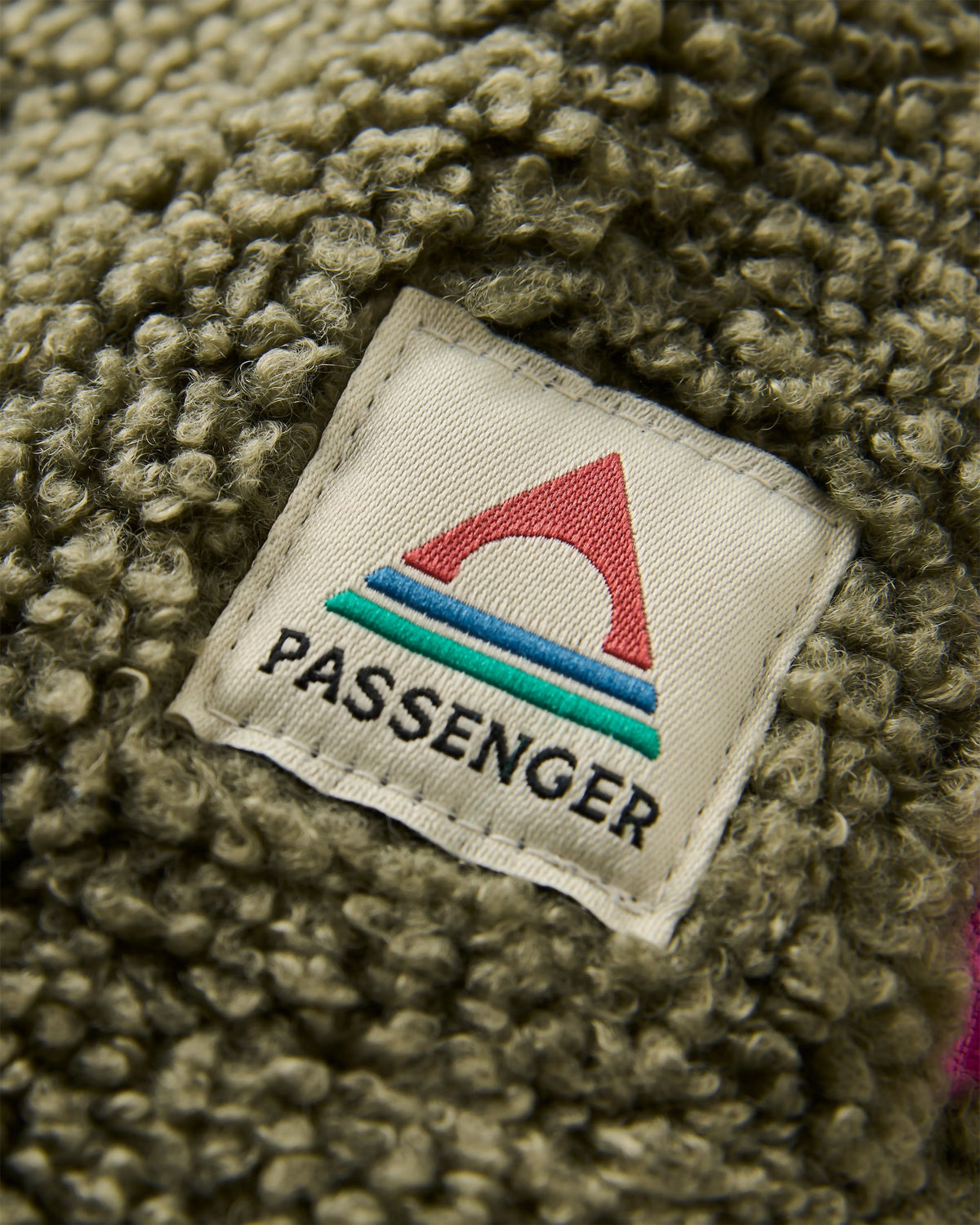 Joy Full Zip Lined Hooded Sherpa Fleece - Dusty Olive - Flatlay