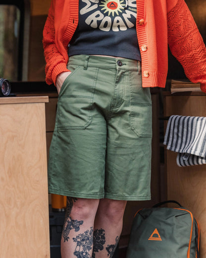 Lani Twill Long Short - Wild Green - Lifestyle