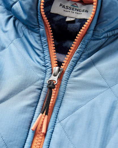 Beaumont Sherpa Hooded Fleece - Homespun Stripe Navy - Flatlay