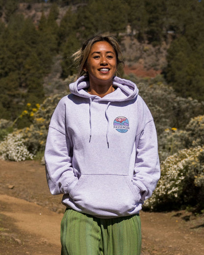 Laidback Cotton Hoodie - Lilac Mist Marl - Lifestyle