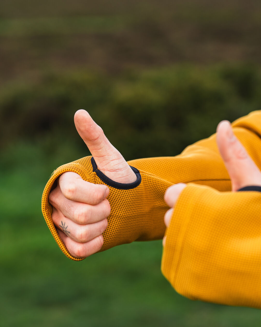 Vertical Full Zip Hooded Fleece - Dusty Ochre - Lifestyle