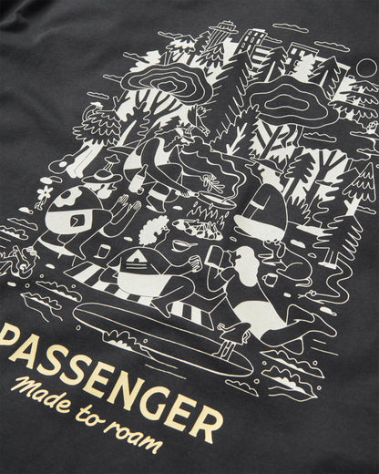 Better Outside Relaxed Fit T-Shirt - Black - Flatlay