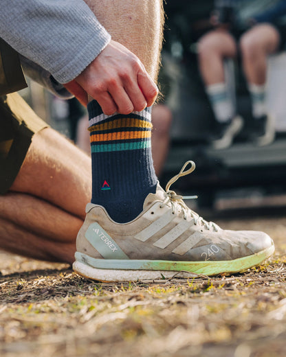 Classic Midweight Crew Socks - Rich Navy - Lifestyle - Male