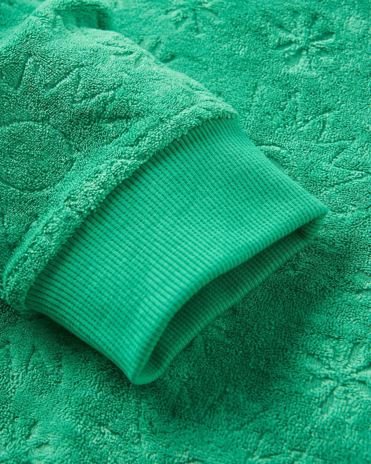 Vibes Textured LS Top - Green Spruce - Flatlay