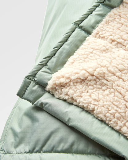 Escapism Sherpa Lined Changing Robe - Pistachio - Flatlay