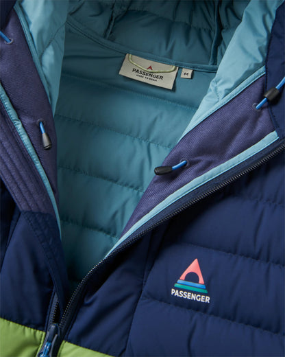 Ashland Down Jacket - Rich Navy/Pear Green - Flatlay