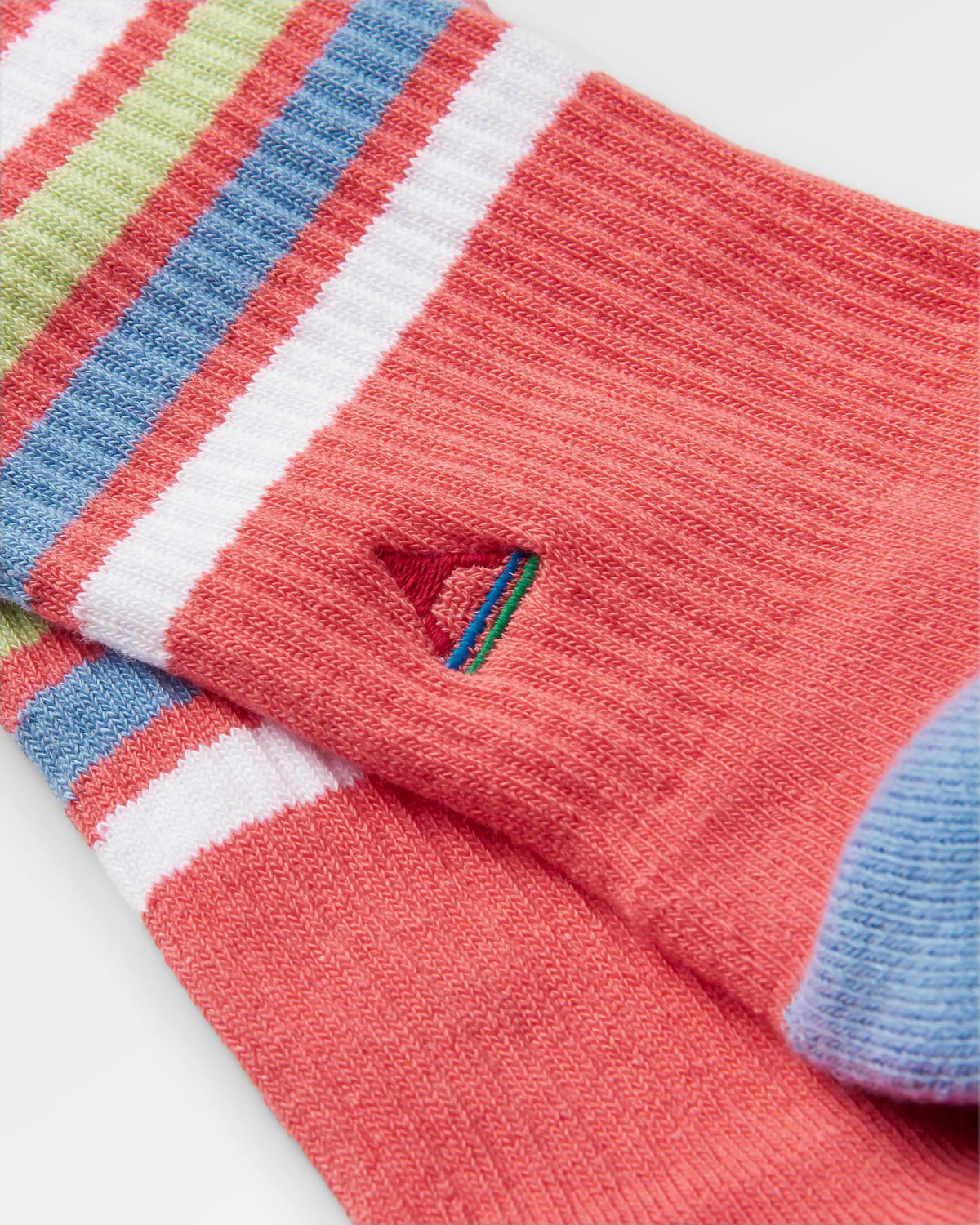 Mid-weight Crew Socks - Shell Pink - Flatlay