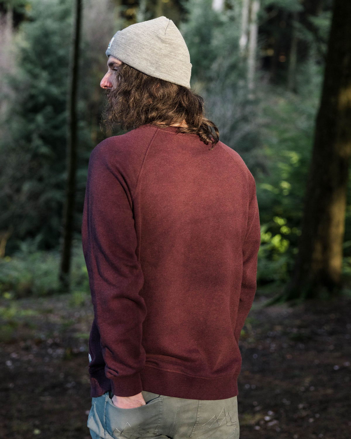Heritage Men's Sweatshirt - Wine Marl - Lifestyle