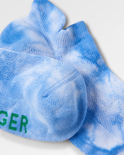 Trainer Socks - Tie Dye Cornflower - Flatlay