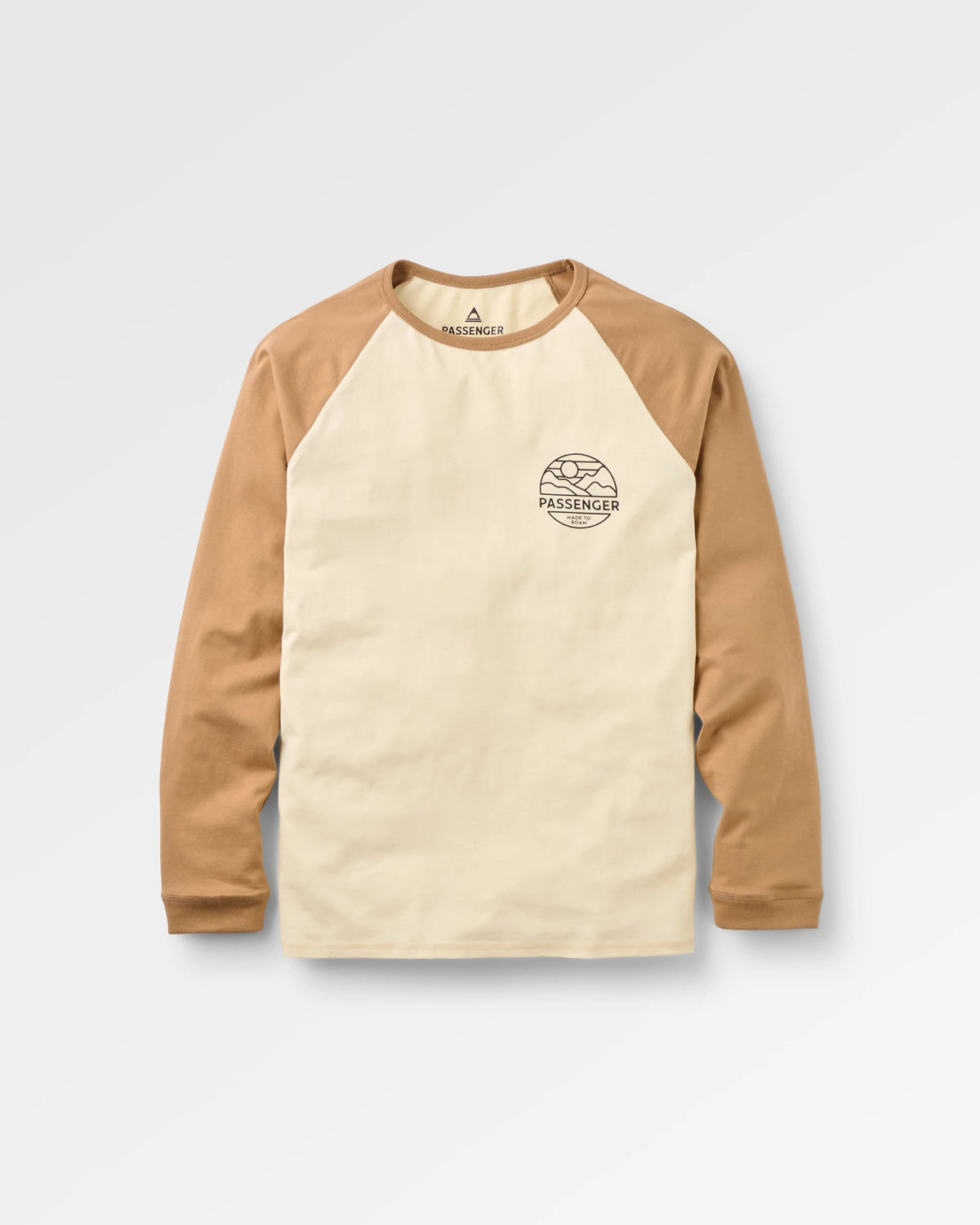 Laidback Relaxed Fit LS Raglan T-Shirt - Birch/Toffee - Flatlay