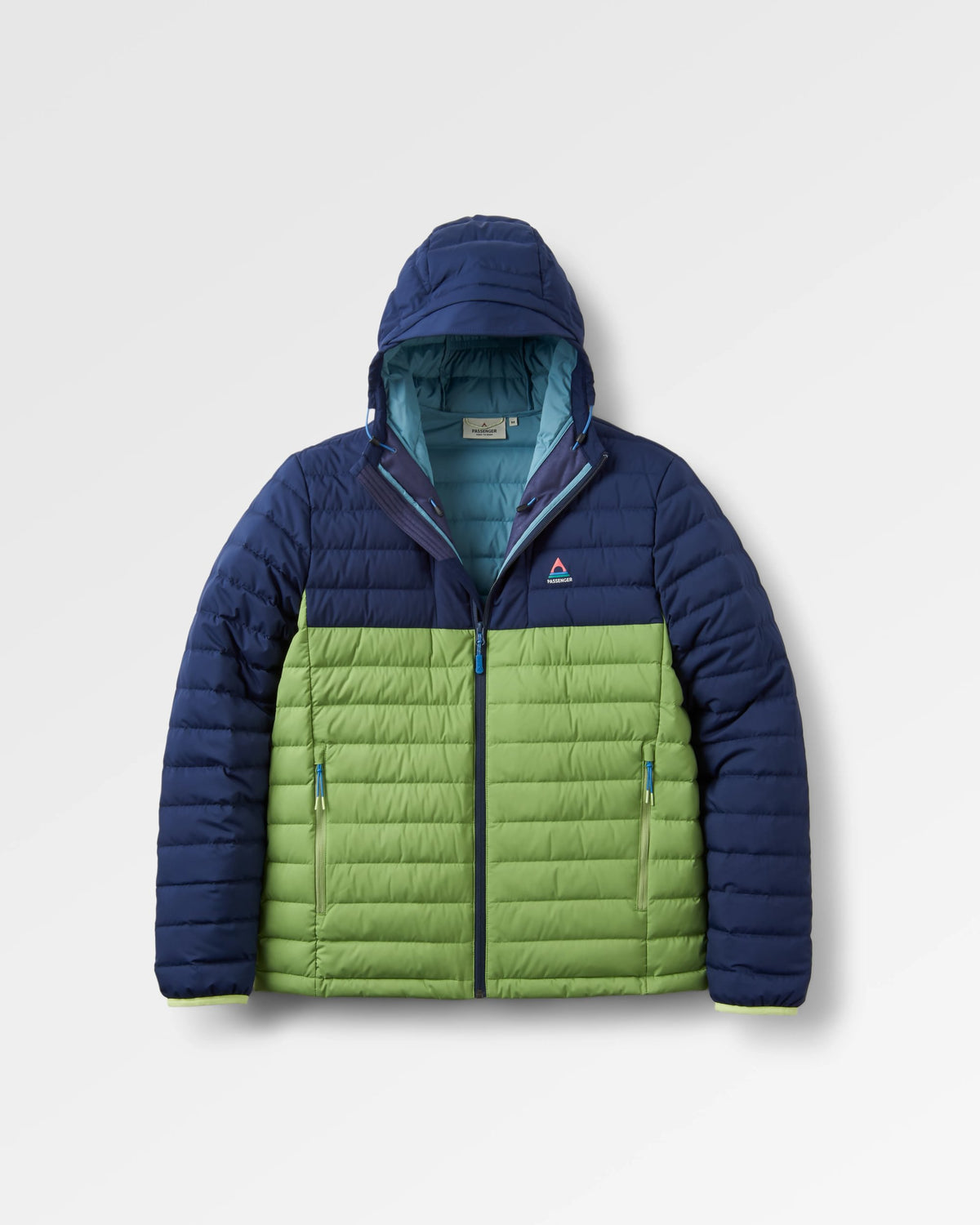 Ashland Down Jacket - Rich Navy/Pear Green - Flatlay