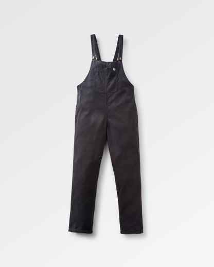 Meadows Cotton Cord Dungarees - Black - Flatlay