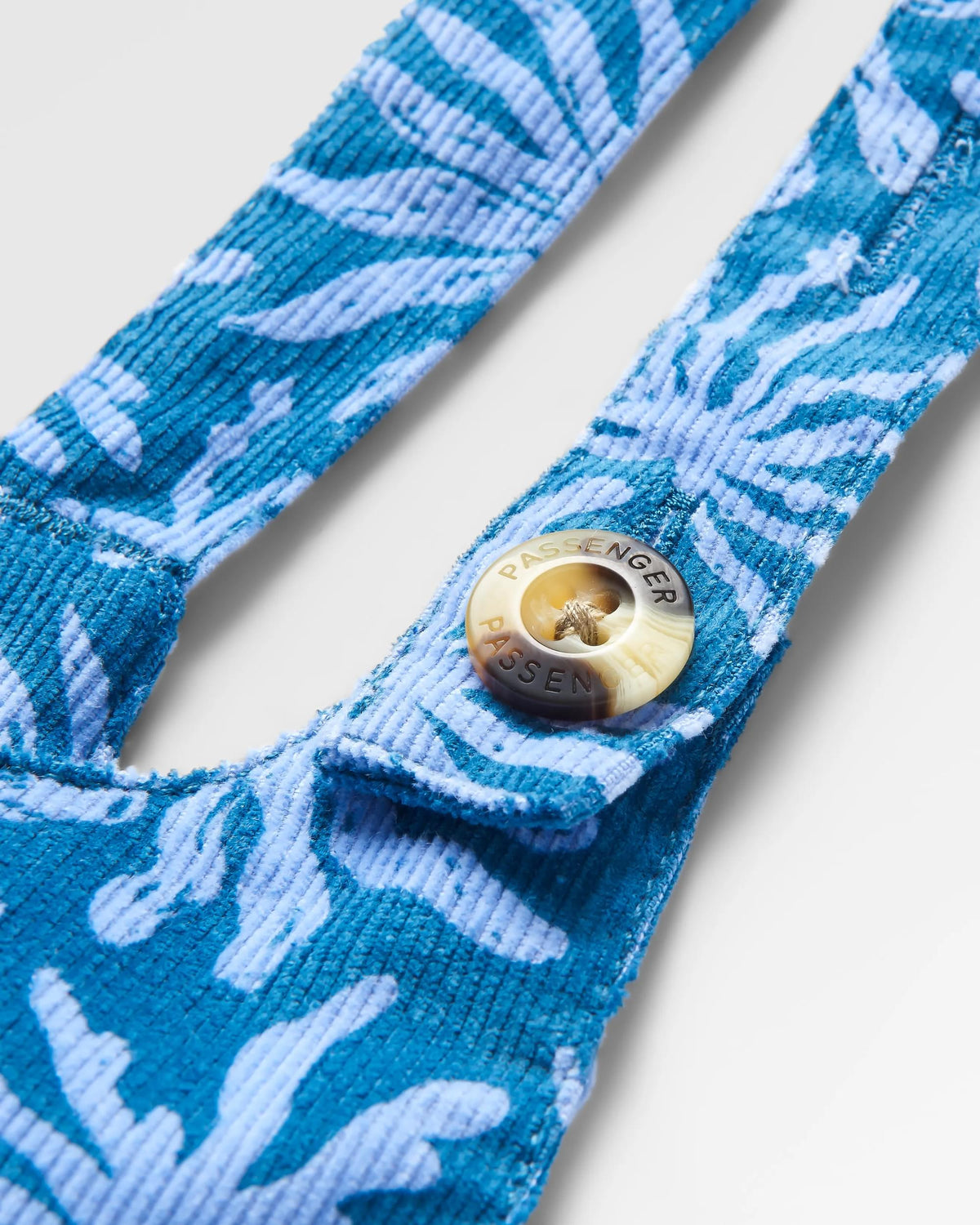 Meadows Cotton Corduroy Dungarees - Seaweed Blue Steel - Flatlay