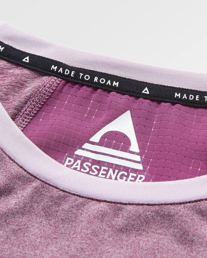 Pacifica Active LS Top - Berry Marl - Flatlay