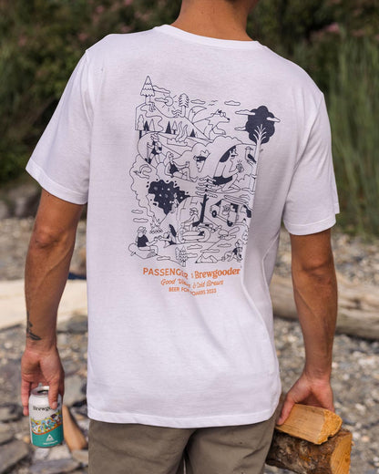 Brews & Views T-Shirt Passenger X Brewgooder - White - Lifestyle