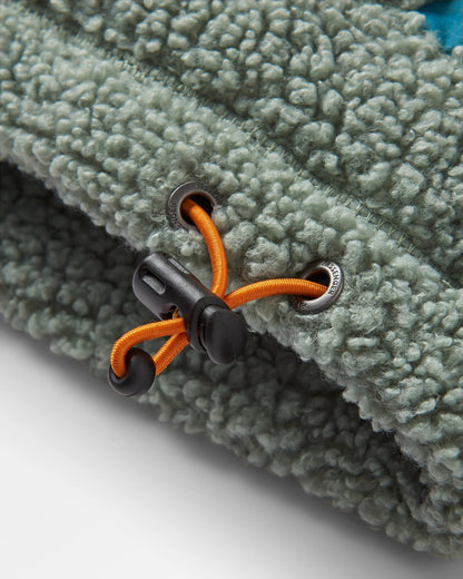 Calla Hooded Polar-Lined Fleece - Pistachio - Flatlay