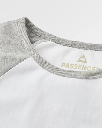 Roamer Raglan LS T-Shirt - White - Flatlay