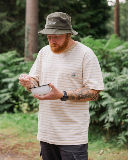Zen Relaxed Fit T-Shirt - Stone Stripe - Lifestyle