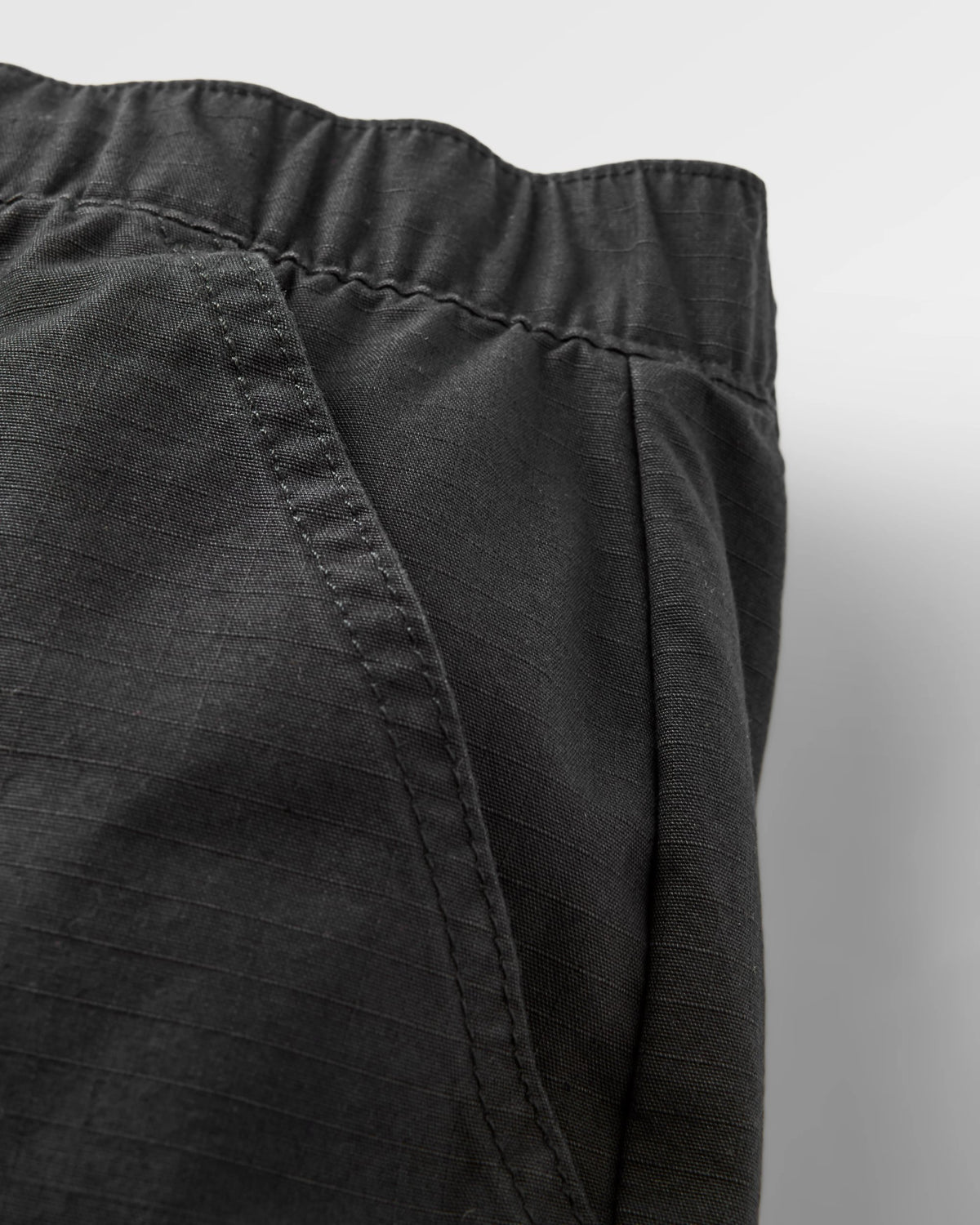 Rif-Raf Cotton Ripstop Trouser - Black - Flatlay