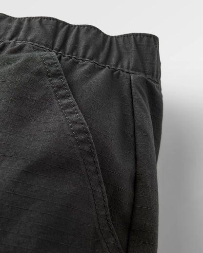 Rif-Raf Cotton Ripstop Trouser - Black - Flatlay