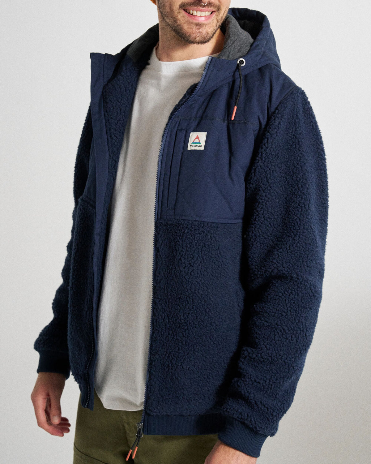 Adventure Deep-Pile Sherpa Fleece - Rich Navy - Studio Model