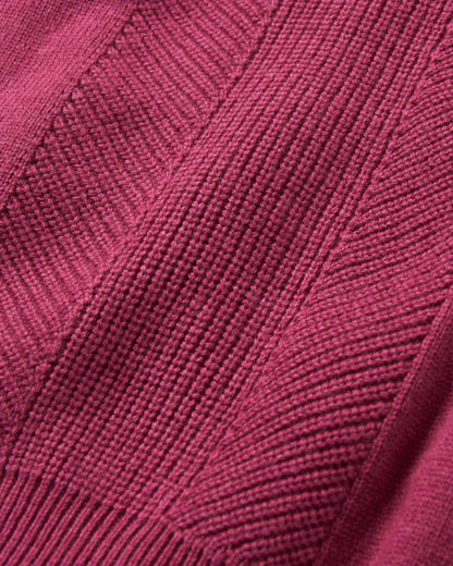 Hideout Oversized Knitted Jumper - Rhubarb - Flatlay