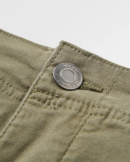 Lakeside Cargo Cotton Short - Dusty Olive - Flatlay