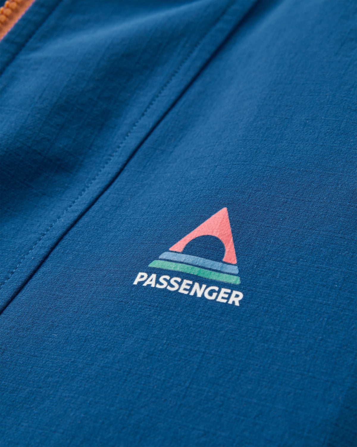 Trailscape Women's Lightweight Softshell Jacket - Blue Navy/Retro Orange - Flatlay