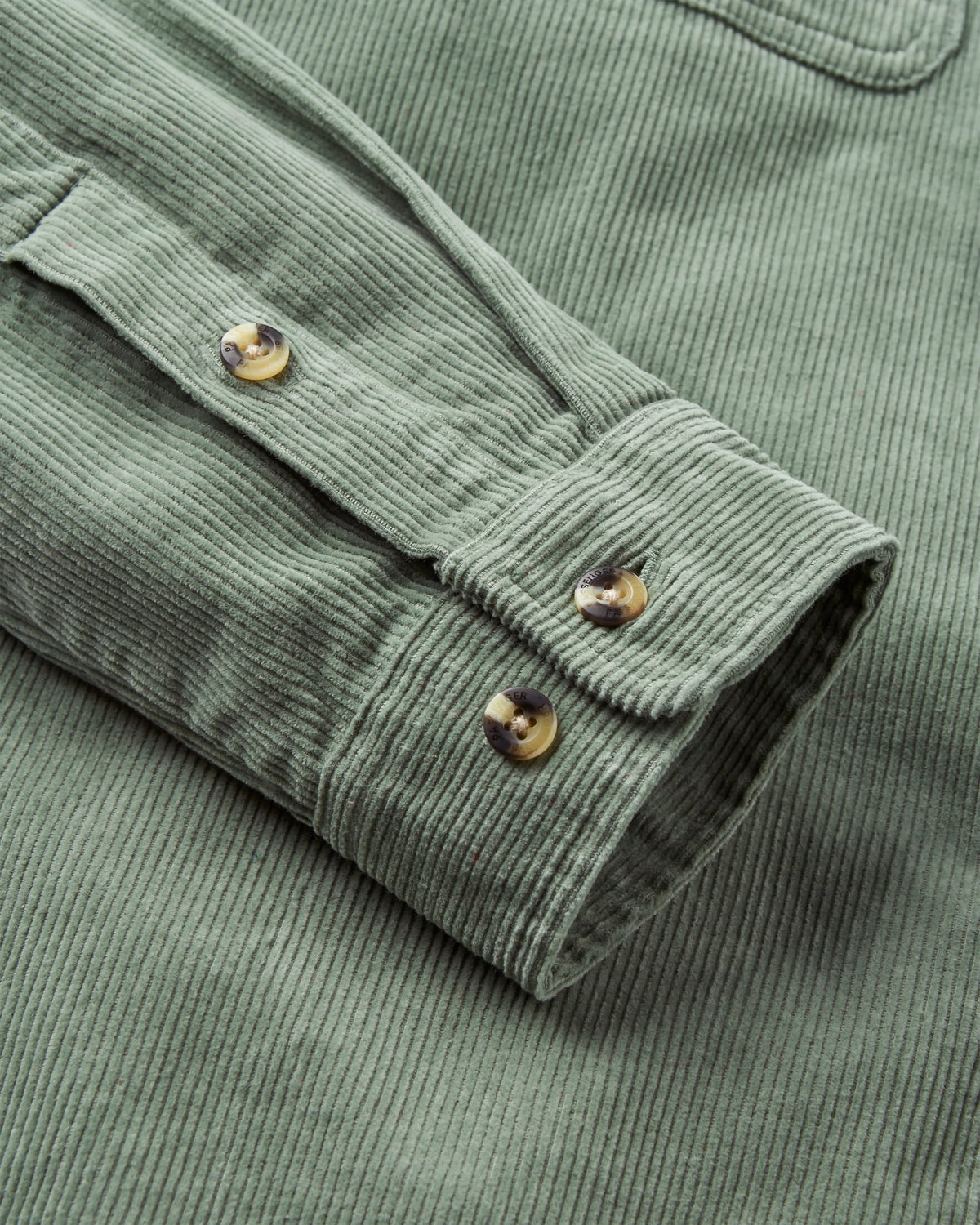 Backcountry Corduroy Shirt - Pistachio - Flatlay
