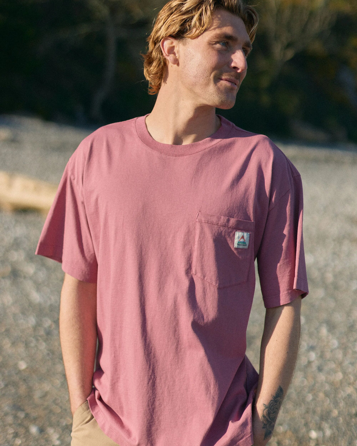 Heritage Relaxed Fit T-Shirt - Mauve Dusk - Lifestyle