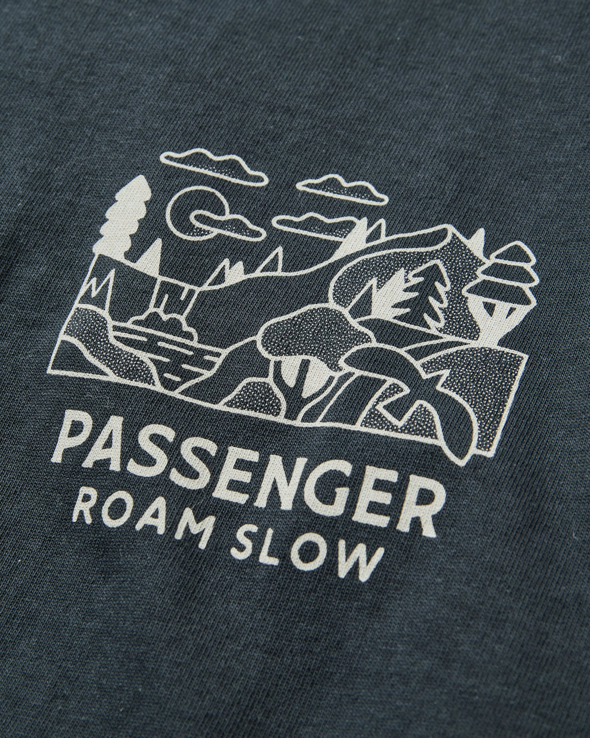 Roam Slow Women's LS T-Shirt - Black - Flatlay