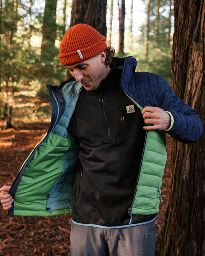 Ashland Down Jacket - Rich Navy/Pear Green - Lifestyle